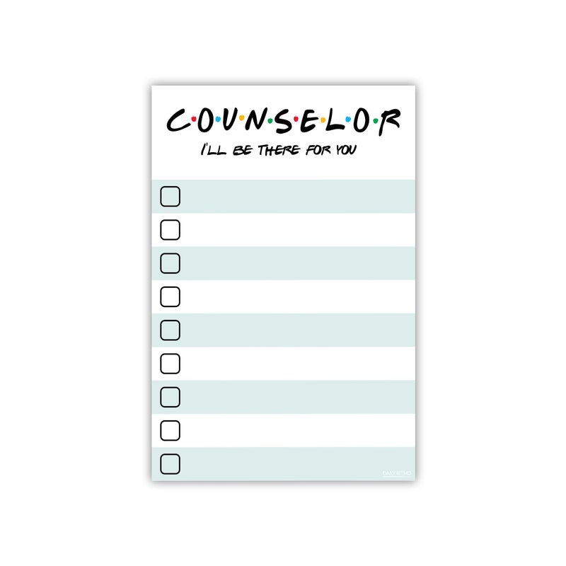 DAILY RITMO Counselor Gift - I'll Be There for You Sticky Notes | Psychologist & Mental Health Therapist List Notepad | School Counselor Appreciation Bulk Gifts for Women - Image 1